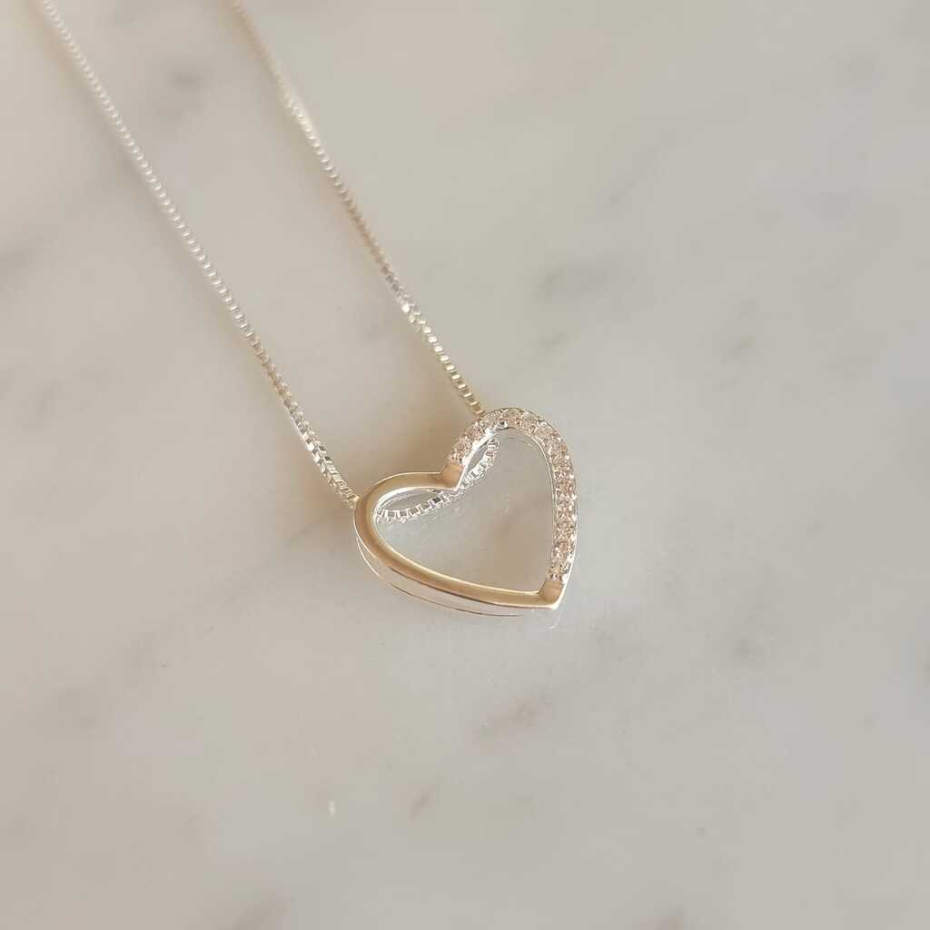 COLLAR CORAZÓN PLATA 925 - Magnolia Joyas