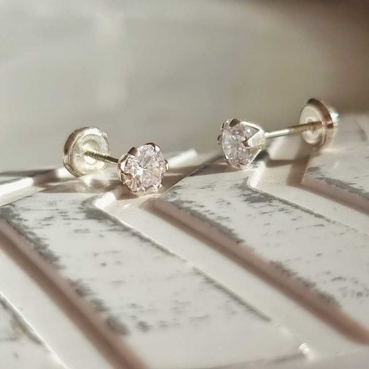 AROS CON TOPE PLATA 925 - Magnolia Joyas
