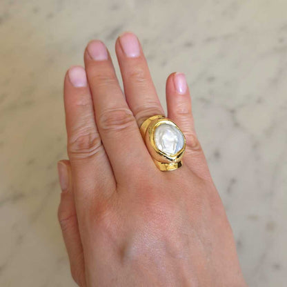 ANILLO PERLA BARROCA