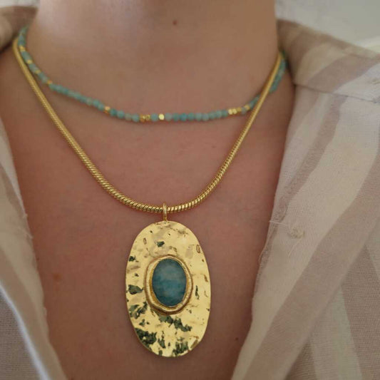 COLLAR ROSS AMAZONITA