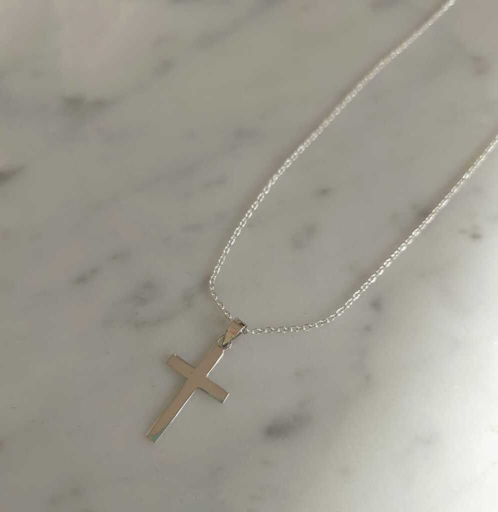 COLLAR CRUZ PLATA 925 UNISEX