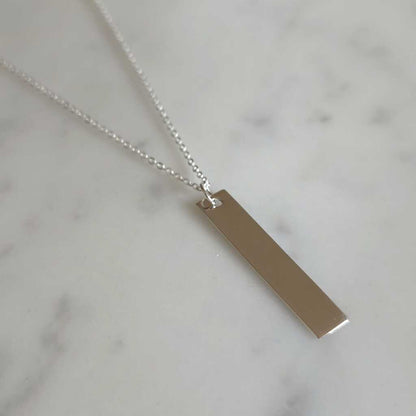 COLLAR BARRA PLATA 925