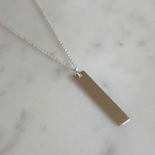 COLLAR BARRA PLATA 925