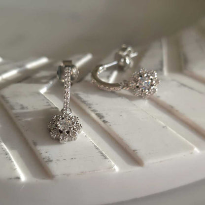 AROS FLOR PLATA 925