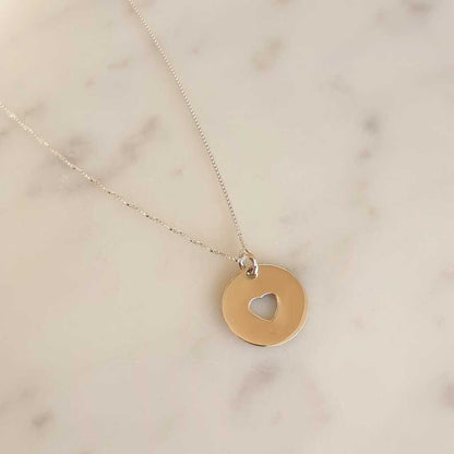 COLLAR CORAZÓN CALADO B PLATA 925 - Magnolia Joyas