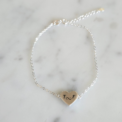 PULSERA CORAZÓN PLATA 925 - Magnolia Joyas