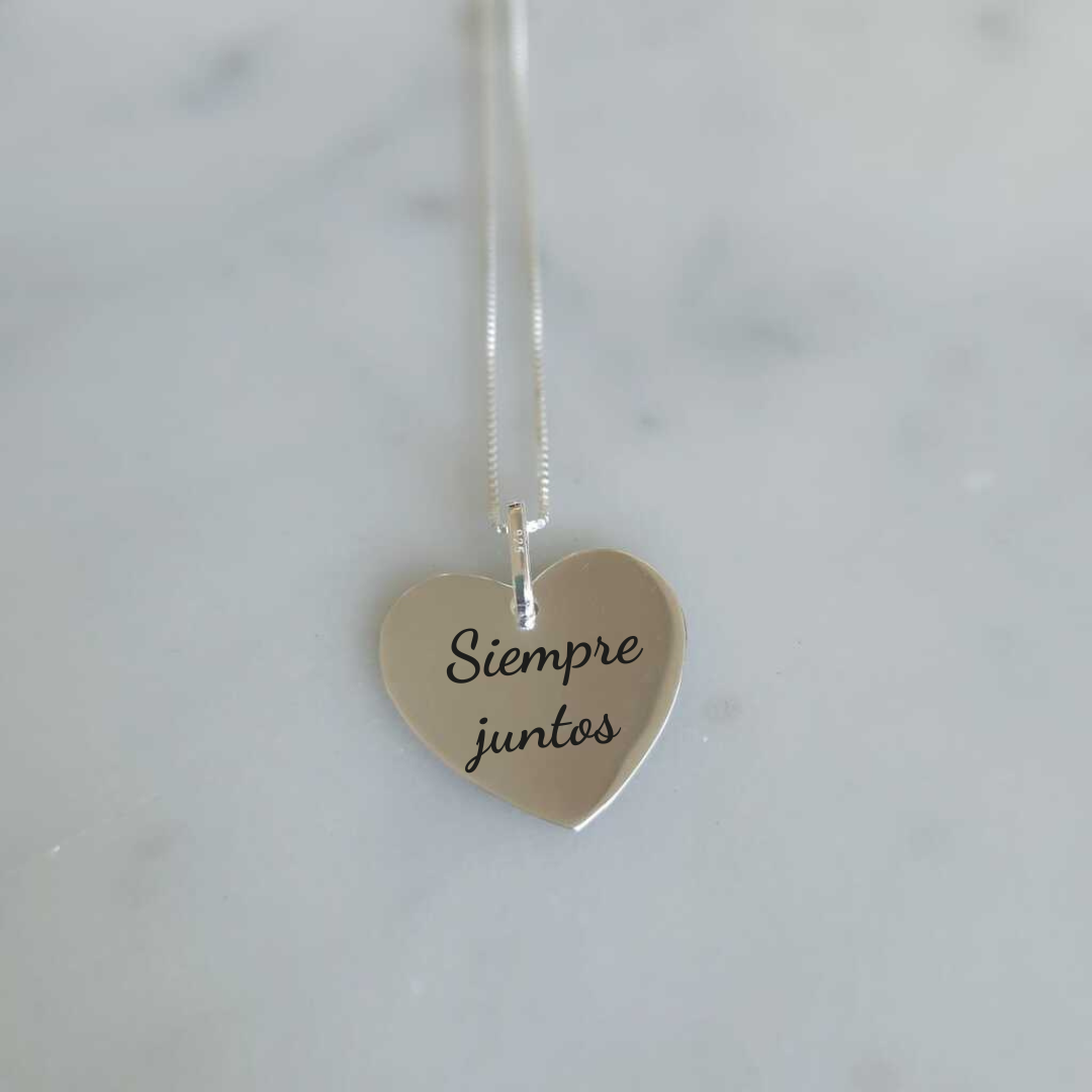 COLLAR CORAZÓN PLATA 925 - Magnolia Joyas