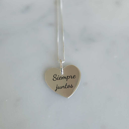 COLLAR CORAZÓN PLATA 925 - Magnolia Joyas