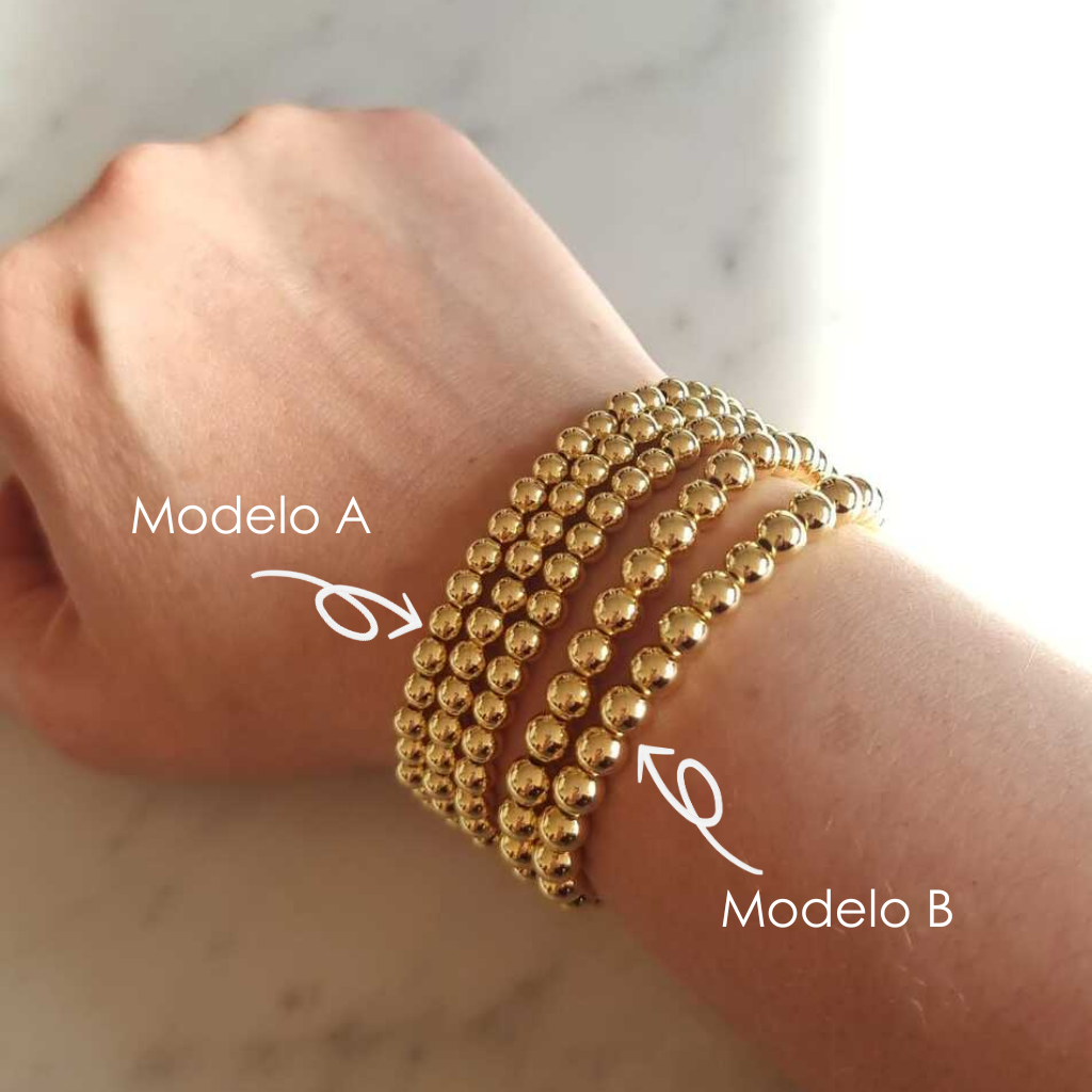 PULSERA ESFERAS DORADAS